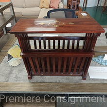 Load image into Gallery viewer, Oriental Rosewood Magazine Rack w/ Inlay
