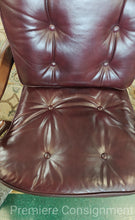 Load image into Gallery viewer, Tufted Leather Stationary Office Chair...by Leather Master

