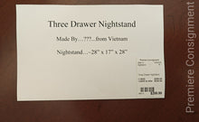 Load image into Gallery viewer, Three Drawer Nightstand
