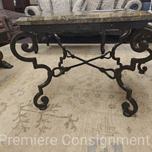 Load image into Gallery viewer, Wrought Iron and  Stone End table
