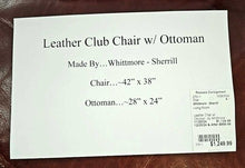 Load image into Gallery viewer, Leather Chair w/ Ottoman...by Whittmore - Sherrill
