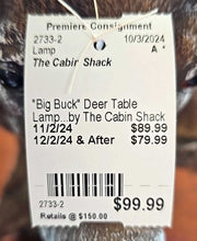 Load image into Gallery viewer, &quot;Big Buck&quot; Deer Table Lamp...by The Cabin Shack
