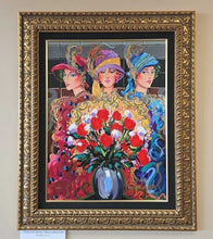 Load image into Gallery viewer, Framed Painting &quot;Three Ladies w/ Wildflowers&quot;...by Otto Aguiar
