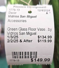 Load image into Gallery viewer, Green Glass Floor Vase...by Vidrios San Miguel
