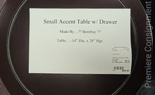 Load image into Gallery viewer, Small Round Accent Table w/ Drawer
