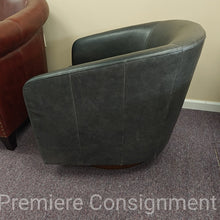 Load image into Gallery viewer, Swivel / Leather Barrel Chair...by Jason
