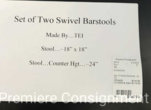 Load image into Gallery viewer, Pair of Swivel Barstools...by TEI
