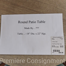 Load image into Gallery viewer, Small Round Patio Table
