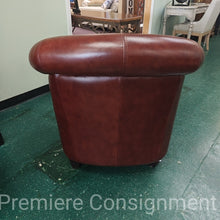 Load image into Gallery viewer, Leather Barrel Club Chair
