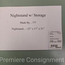 Load image into Gallery viewer, Nightstand w/ Storage

