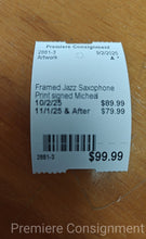 Load image into Gallery viewer, Framed Jazz Saxophone Print signed Micheal Smiroldo
