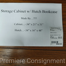 Load image into Gallery viewer, Storage Cabinet w/ Hutch Top
