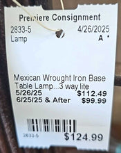 Load image into Gallery viewer, Mexican Wrought Iron Base Table Lamp
