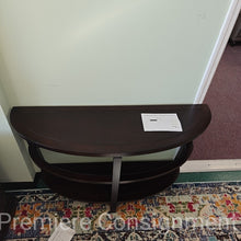 Load image into Gallery viewer, 3 tier Half Moon Table with Glass center shelf
