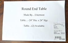 Load image into Gallery viewer, Round End Table...by Uttermost
