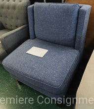 Load image into Gallery viewer, Blue Armless Chair

