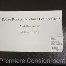 Load image into Gallery viewer, Power Rocker / Recliner Leather Chair...by Lazyboy
