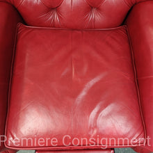 Load image into Gallery viewer, Tufted Leather Recliner Chair...by Ethan Allen

