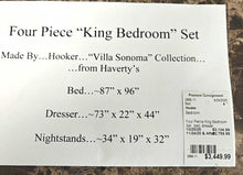 Load image into Gallery viewer, Four Piece King Villa Sonoma Bedroom Set...by Hooker
