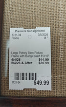 Load image into Gallery viewer, Large Pottery Barn Picture Frame with Burlap insert
