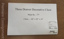 Load image into Gallery viewer, Decorative Three Drawer Chest
