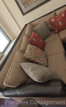Load image into Gallery viewer, Sectional Sofa w/ Leather Trim...by King Hickory
