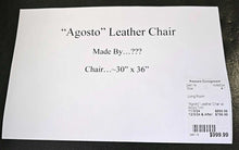 Load image into Gallery viewer, &quot;Agosto&quot; Leather Chair w/ Wood Trim
