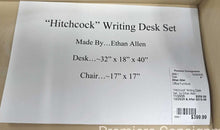 Load image into Gallery viewer, &quot;Hitchcock&quot; Writing  Desk Set...by Ethan Allen
