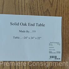 Load image into Gallery viewer, Oak End Table
