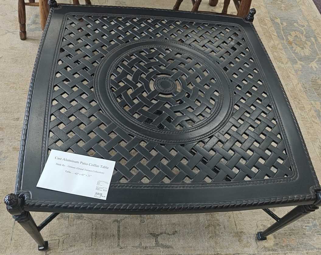 Cast Aluminum Patio Coffee Table....by Gensun