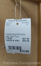 Load image into Gallery viewer, Freestanding Wardrobe Valet Gold Tone
