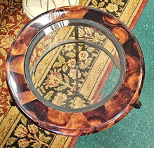 Load image into Gallery viewer, Small Round Accent Table w/ Wrought Iron Base
