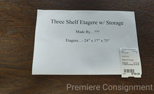 Load image into Gallery viewer, Three Shelf  Etagere w/ Storage
