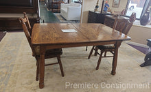 Load image into Gallery viewer, Seven Piece Oak Dining Table Set
