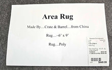 Load image into Gallery viewer, Poly Area Rug...~6&#39; x 9&#39;...by Crate &amp; Barrel
