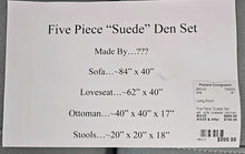 Load image into Gallery viewer, Five Piece &quot;Suede Den Set
