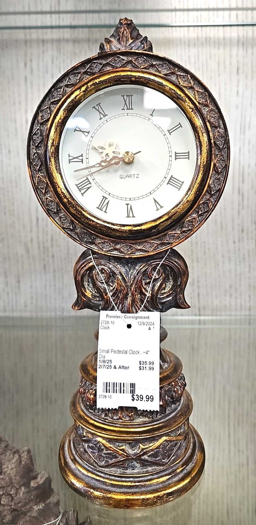 Small Pedestal Clock