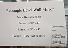 Load image into Gallery viewer, Framed Bevel Wall Mirror...by Uttermost
