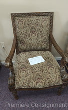 Load image into Gallery viewer, Upholstered Chair with Wooden Arms

