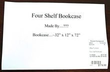 Load image into Gallery viewer, Four Shelf Bookcase
