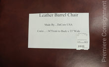 Load image into Gallery viewer, Leather Barrel Club Chair
