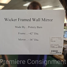 Load image into Gallery viewer, Wicker Framed Wall Mirror...by Pottery Barn
