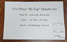 Load image into Gallery viewer, Five Piece &quot;Hi-Top&quot;  Dinette Set
