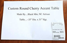 Load image into Gallery viewer, Hand Made Cherry Accent Table
