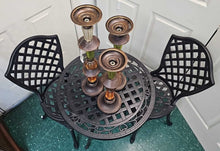 Load image into Gallery viewer, Small Three Piece Cast Iron Patio Set...table, (2) chairs
