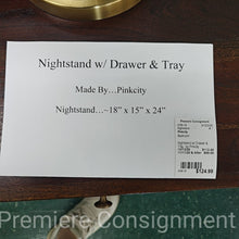 Load image into Gallery viewer, Nightstand w/ Drawer &amp; Tray...by Pinkcity
