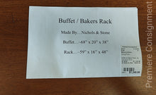 Load image into Gallery viewer, Buffet w/ Bakers Rack...Nichols &amp; Stone
