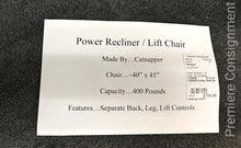 Load image into Gallery viewer, Power Recliner / Lift Chair...by Catnapper
