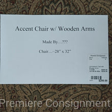 Load image into Gallery viewer, Upholstered Chair with Wooden Arms
