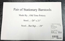 Load image into Gallery viewer, Pair of Stationary Barstool...by Old Time Pottery
